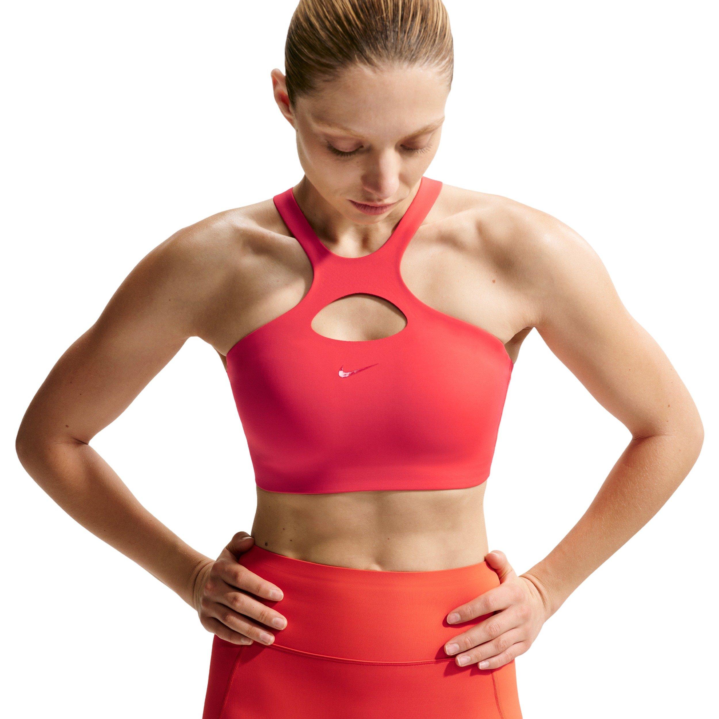 Nike Women's Universa Medium-Support Padded Sports Bra - RED